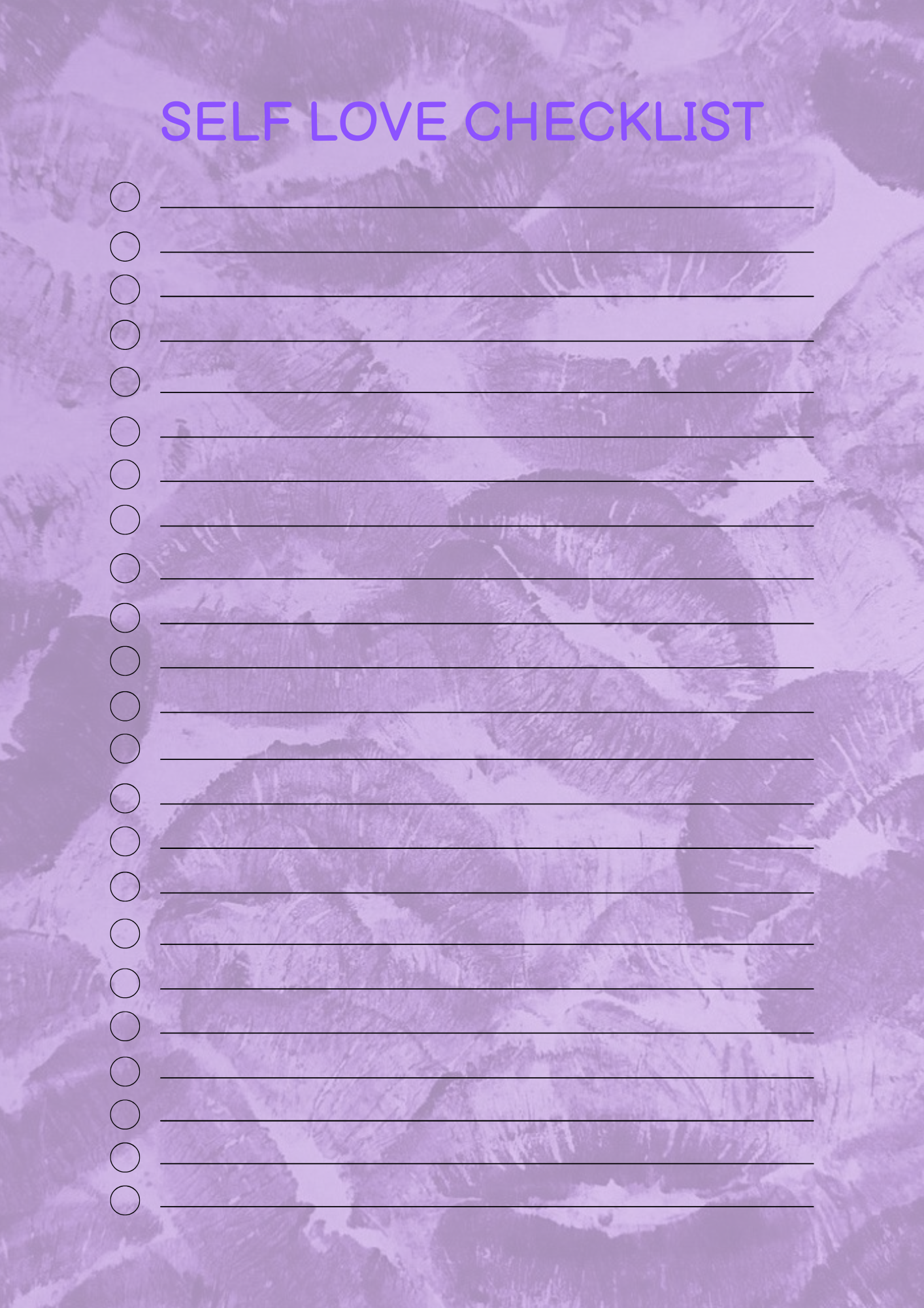 Self love journal